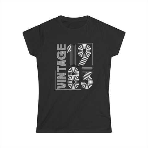 Vintage 1983 T Shirts for Women Retro Funny 1983 Birthday Women Tops