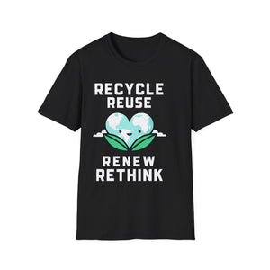 Peace Love Recycle Earth Day Funny Quote Teachers Recycle Mens Shirts
