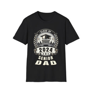 Senior 2024 Class of 2024 for College High School Senior Dad Mens Shirt