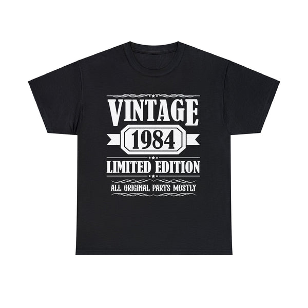 Vintage 1984 TShirt Men Limited Edition BDay 1984 Birthday Shirts for Men Plus Size Big and Tall