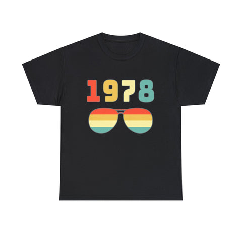Vintage 1978 T Shirts for Men Retro Funny 1978 Birthday Big and Tall Shirts for Men Plus Size