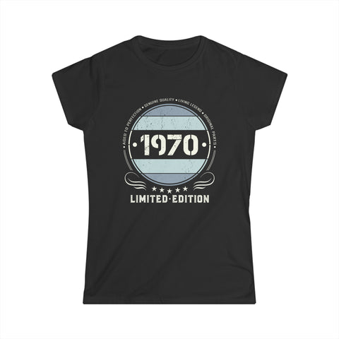 Vintage 1970 T Shirts for Women Retro Funny 1970 Birthday Shirts for Women