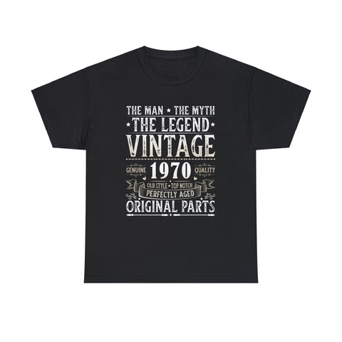 Vintage 1970 TShirt Men Limited Edition BDay 1970 Birthday Big and Tall Shirts for Men Plus Size