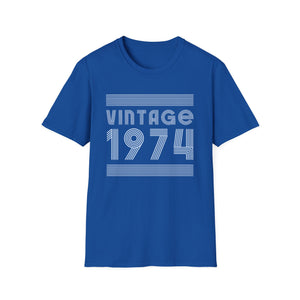 Vintage 1974 T Shirts for Men Retro Funny 1974 Birthday Mens T Shirt