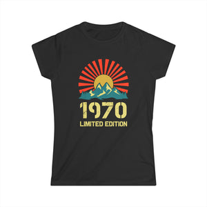 Vintage 1970 Limited Edition 1970 Birthday Shirts for Women Women Tops