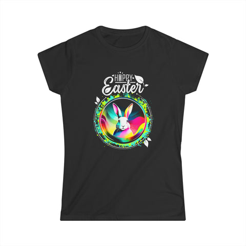 Family Easter Outfits for Women Easter Tshirt Rabbit Easter Womens T Shirts