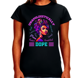 Black History T-shirt for Women Freedom Day Womens Black Pride Tee