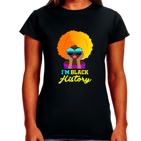 Black History T-shirt for Women Freedom Day Womens Black Pride Tee