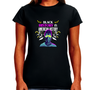 Black History T-shirt for Women Freedom Day Womens Black Pride Tee