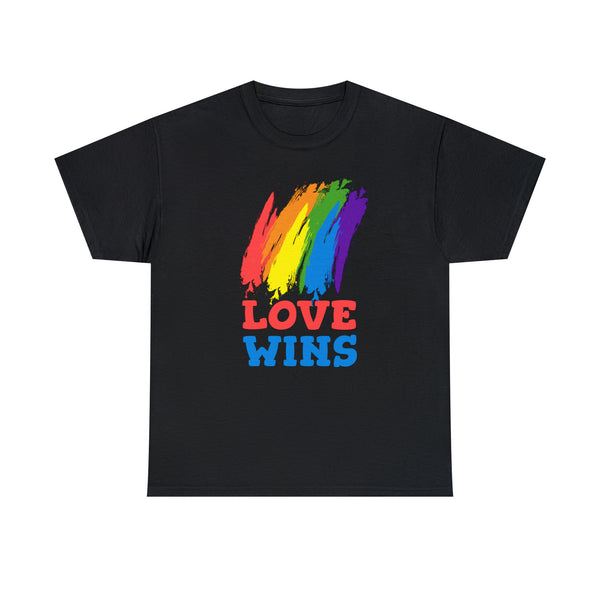 Love Wins LGBT Gay Pride Month Rainbow Lesbian Transgender Tshirts Shirts for Women Plus Size