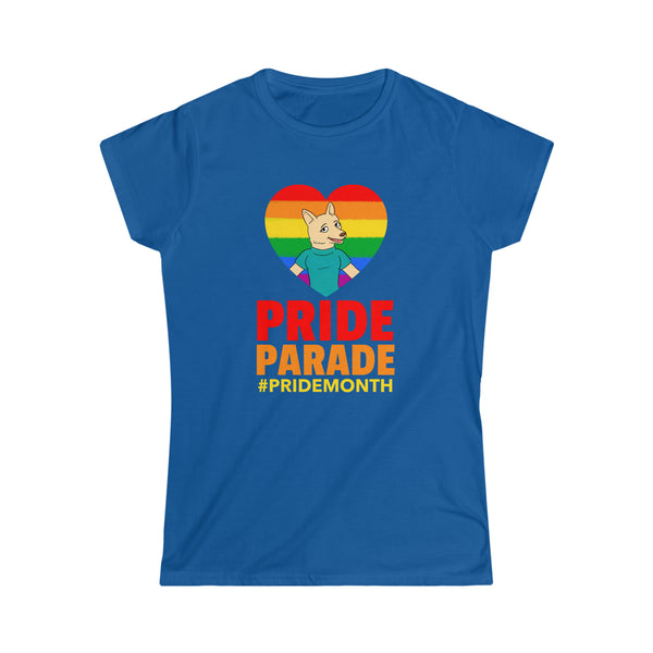 Pride Parade LGBT Flag Gay Pride Month Rainbow Lesbian Womens Shirts