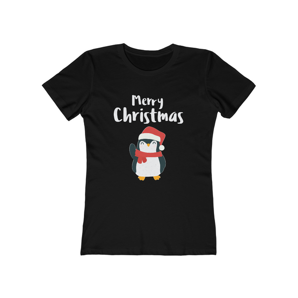 Santa Penguin Christmas Shirts for Women Funny Christmas T Shirts for Women Cute Womens Christmas Gift