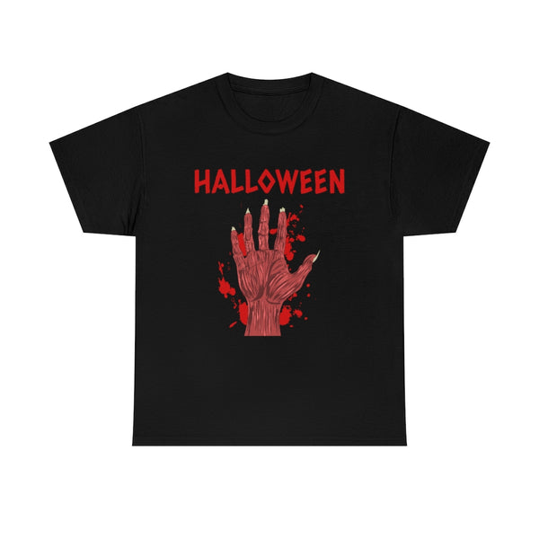 Bloody Hand Halloween Tshirt Men Plus Size 1XL 2XL 3XL 4XL 5XL Scary Zombie Halloween Costumes Big Tall Men