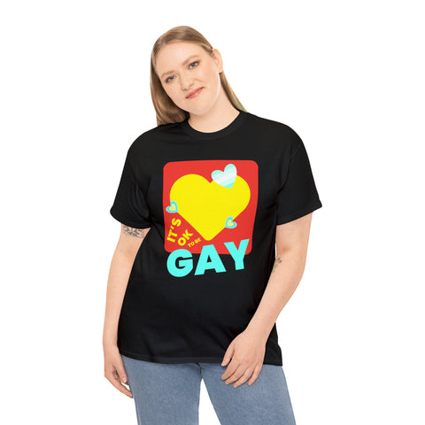 It's OK to Be Gay Equality Gay Pride Rainbow Gay Rights LGBT Plus Size Tops for Women