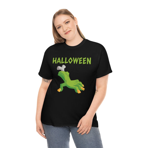 Green Hand Halloween Tshirts Women Plus Size 1X 2X 3X 4X 5X Funny Hand Plus Size Halloween Costumes for Women