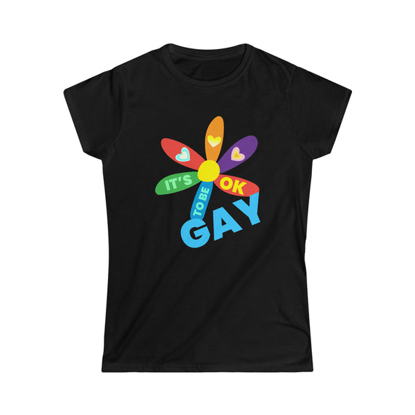 It's OK to Be Gay LGBT Pride Month Gay Rights LGBT Rainbow Women Tops