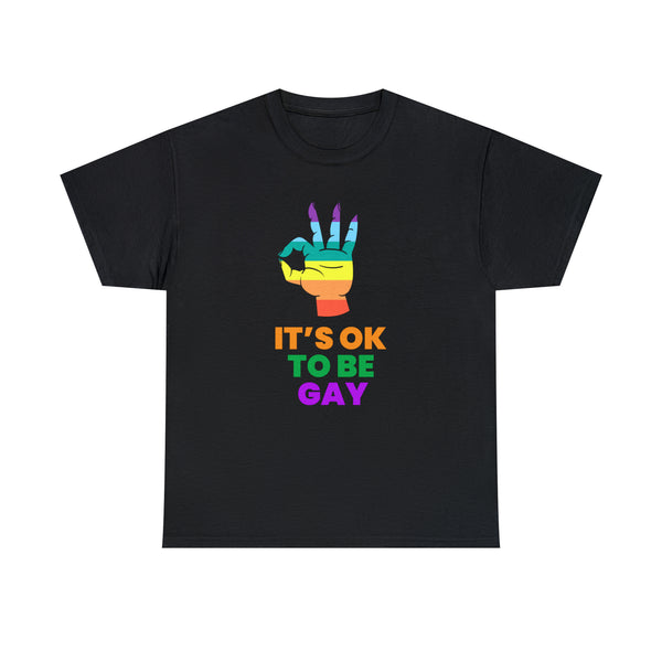 It's OK to Be Gay LGBT Queer Pride Day Rainbow Lesbian Gay Womens Plus Size Tops