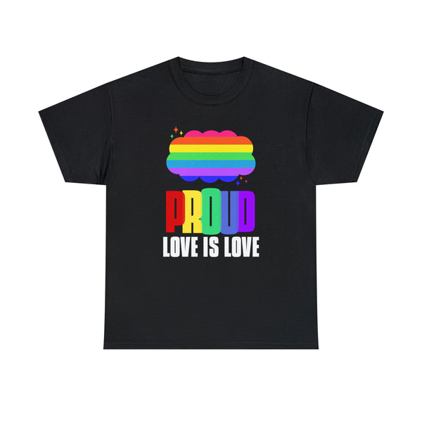 Proud LGBT Shirt Love is Love Shirt Rainbow Flag Gay Lesbian Tshirts Shirts for Women Plus Size