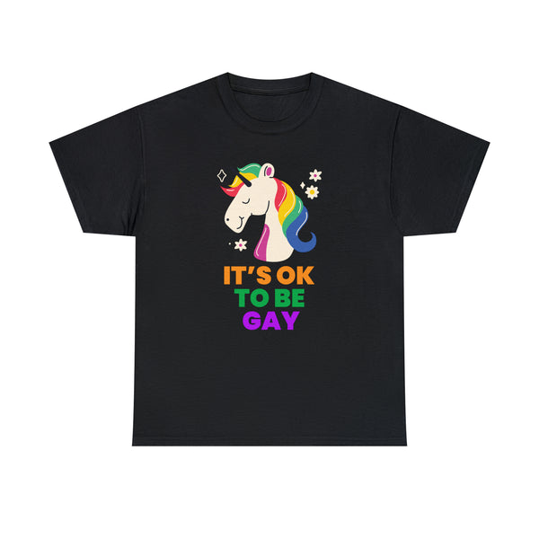 It's OK to Be Gay LGBTQ Be Gay Pride LGBT Rainbow Flag Gay Plus Size Shirts for Women