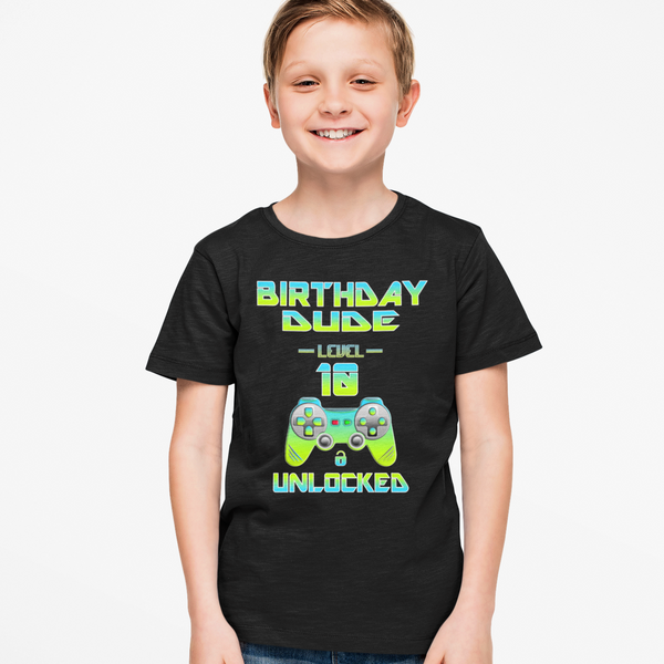 10th Birthday Shirt Boy - Birthday Boy Shirt 10 Gift - Its My Birthday Dude Happy Birthday Shirt - Fire Fit Designs