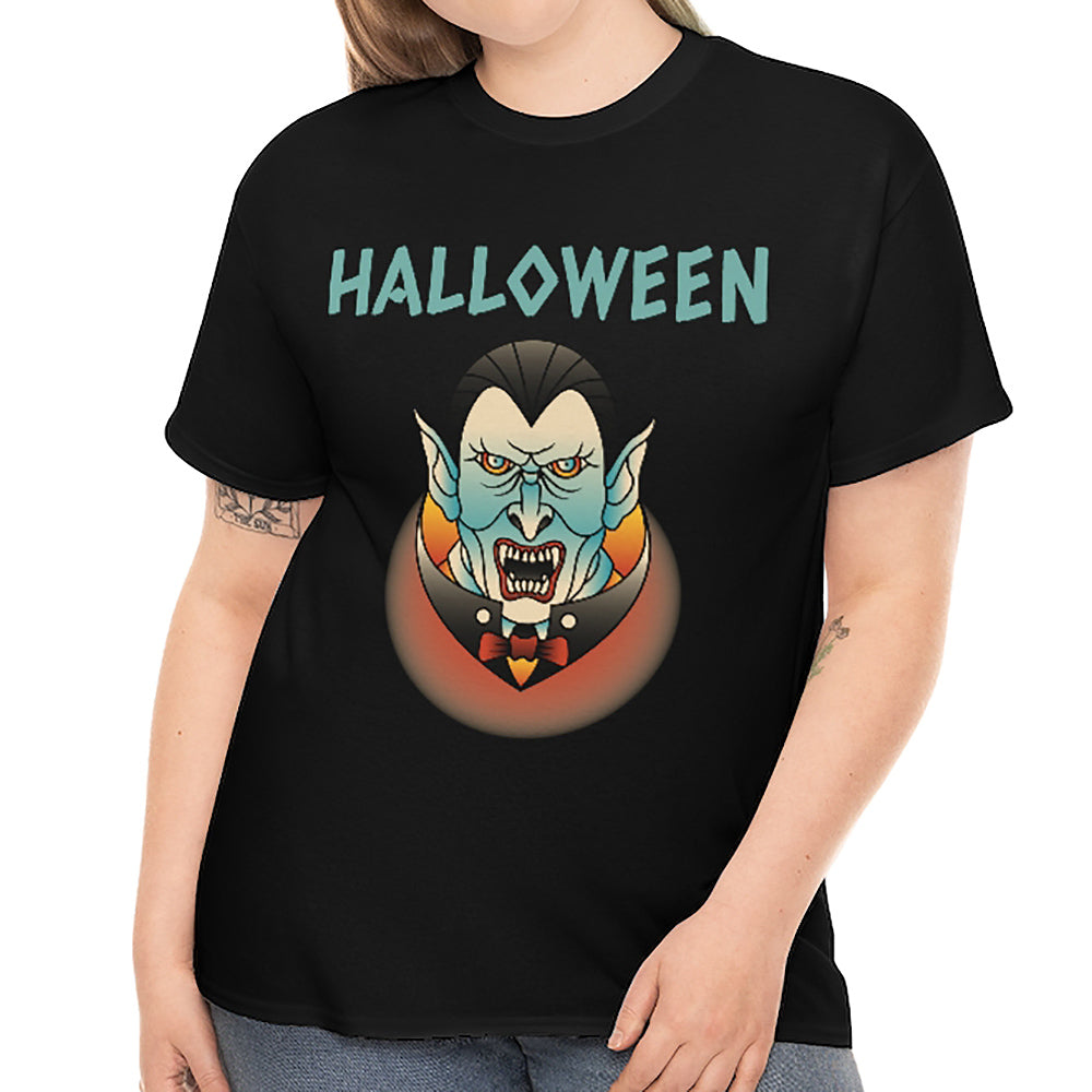 Mad Dracula Plus Size Halloween Shirts for Women Count Dracula Shirt Plus Size Halloween Costumes for Women