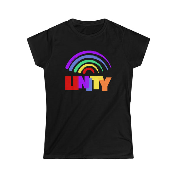 Unity Shirt LGBT Pride Rainbow Flag Gay Lesbian Pride Ally Womens Shirts