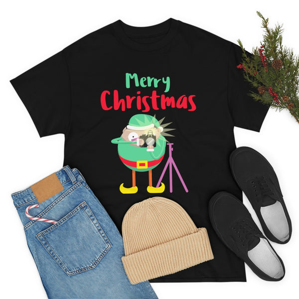 Funny Elf Christmas PJs Funny Christmas Shirts for Men Plus Size Christmas T-Shirt Mens Christmas Shirt