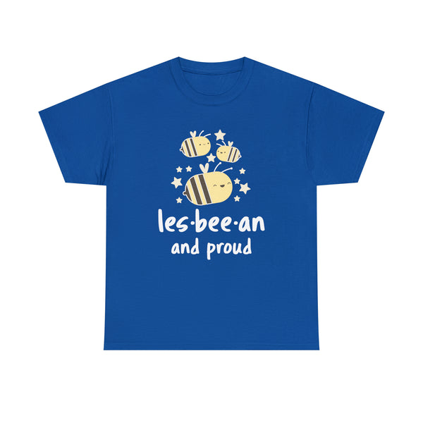 Lesbeean and Proud Bee Lesbian T-Shirt LGBTQ Gay Pride Womens Plus Size Tops