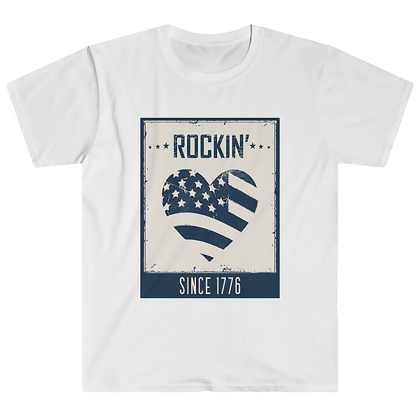 4th of July Shirts for Men Fourth of July Shirts for Men Vintage Rocking Since 1776 4th of July Shirt