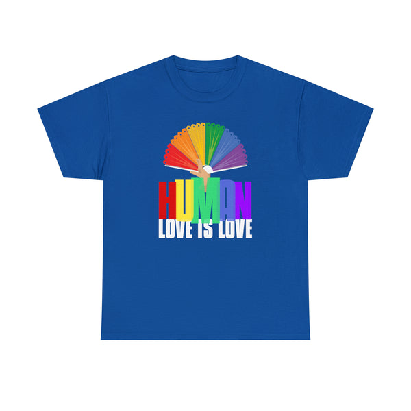 HUMAN LGBTQ Flag Gay Transgender Pride Month Rainbow Lesbian Plus Size Tops for Women