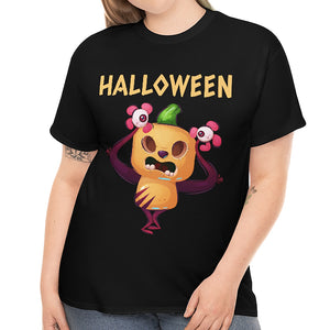 Funny Monster Halloween Shirts for Women Plus Size 1X 2X 3X 4X 5X Monster Halloween Costumes for Plus Size Women