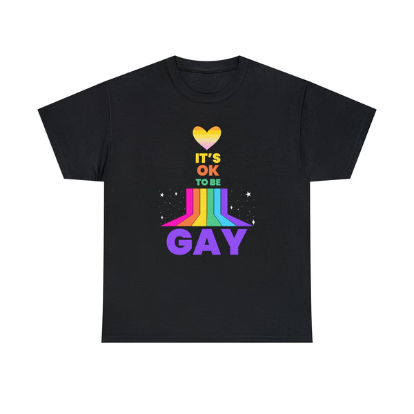 It's OK to Be Gay Gender Equality LGBT Pride Day Gay Rainbow Plus Size Shirts for Women