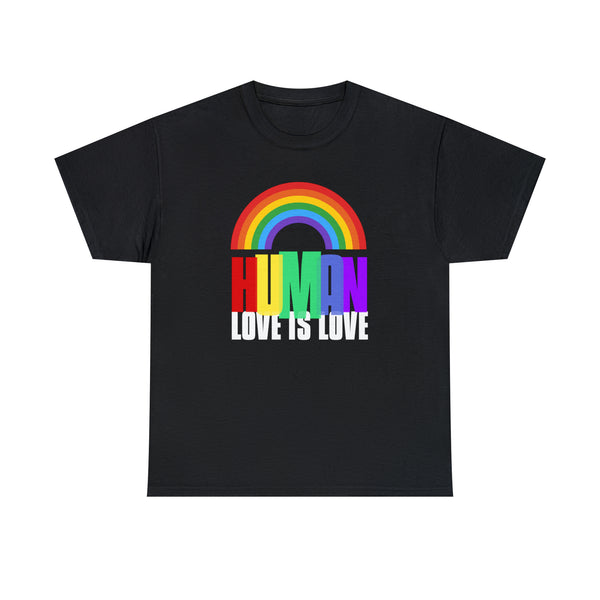 HUMAN LGBTQ Flag Gay Pride Month Transgender Rainbow Lesbian Plus Size Shirts for Women