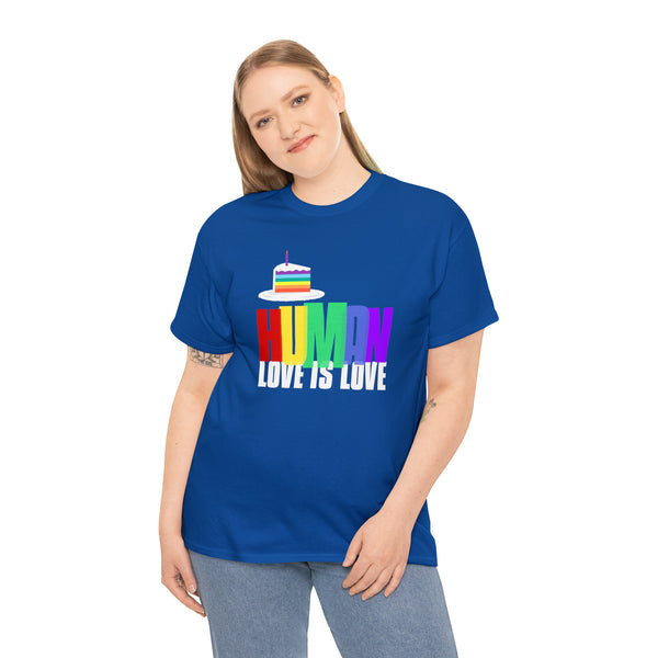 Pride Shirt HUMAN LGBTQ Flag Lesbian Pride Month Rainbow Gay Womens Plus Size Tops