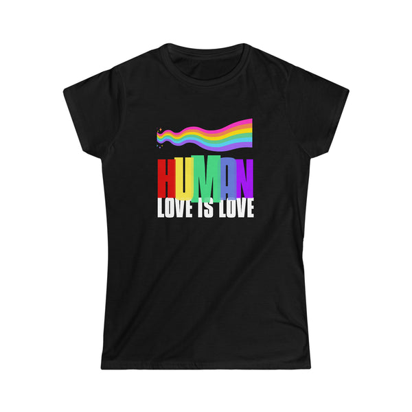 LGBTQ Human Rainbow Shirt Women Men Gay Pride Shirt Rainbow Shirts for Women