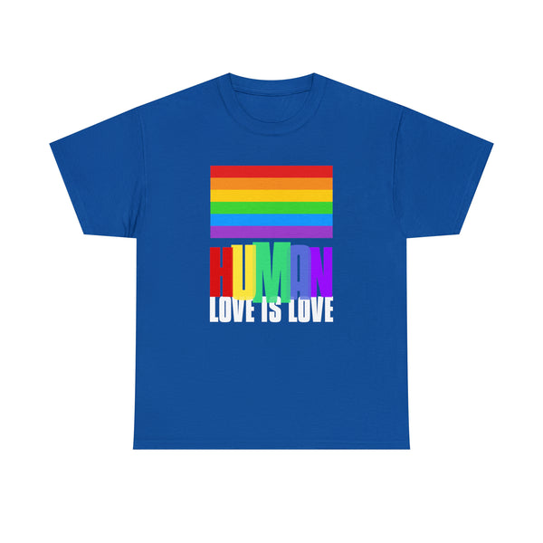 Human LGBT Rainbow Flag Lesbian Gay Pride Ally Tshirts Shirts for Women Plus Size