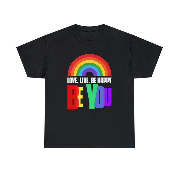 Be You LGBT Flag Lesbian Pride Month Transgender Rainbow Gay Tshirts Shirts for Women Plus Size