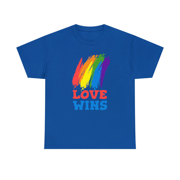 Love Wins LGBT Gay Pride Month Rainbow Lesbian Transgender Tshirts Shirts for Women Plus Size