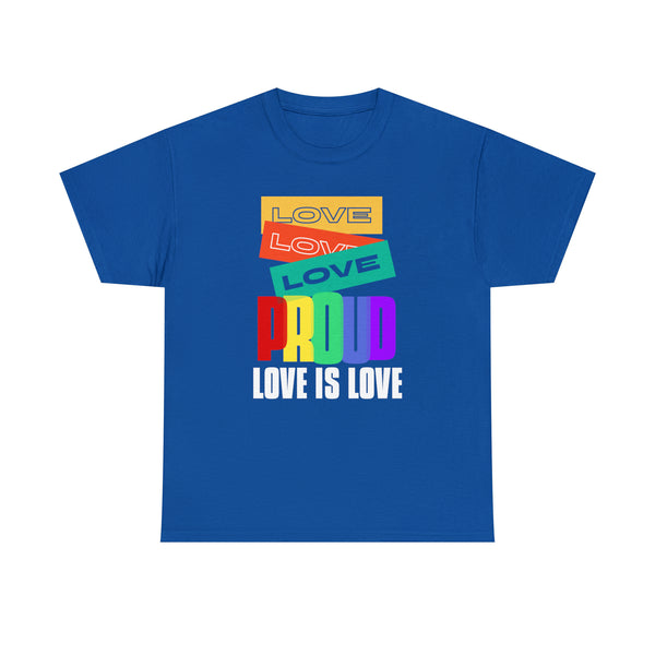 Proud LGBT Love is Love Lesbian Gay LGBT Pride Shirt LGBTQ Plus Size Tops for Women