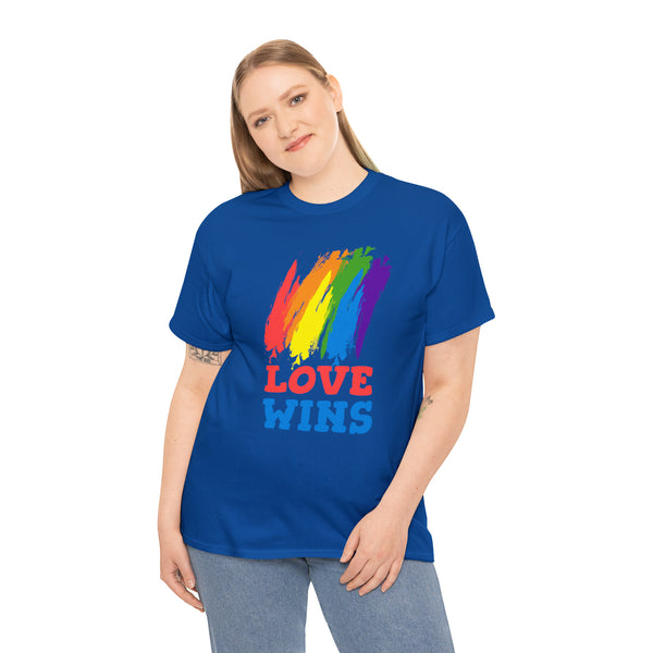 Love Wins LGBT Gay Pride Month Rainbow Lesbian Transgender Tshirts Shirts for Women Plus Size