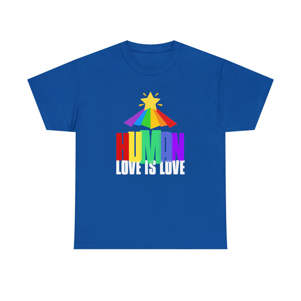 LGBTQ Human Rainbow Shirt Gay Lesbian Pride Shirt Rainbow Plus Size Shirts for Women