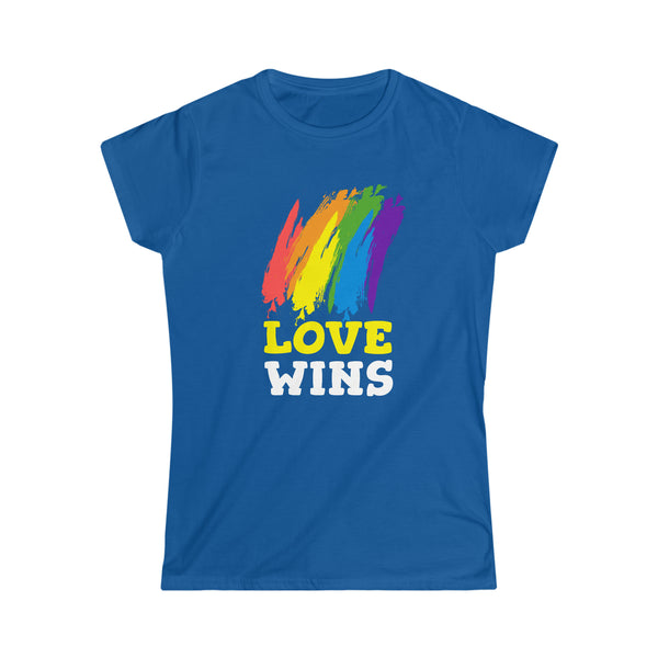 Love Wins LGBT Lesbian Pride Month Transgender Rainbow Gay Women Tops