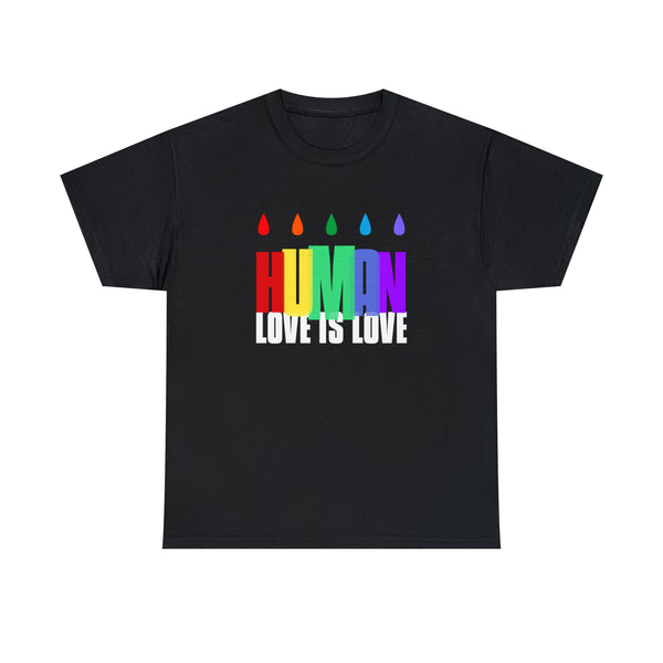 LGBTQ Human Rainbow Shirt Men Women Gay Pride Shirt Rainbow Plus Size Tops for Women