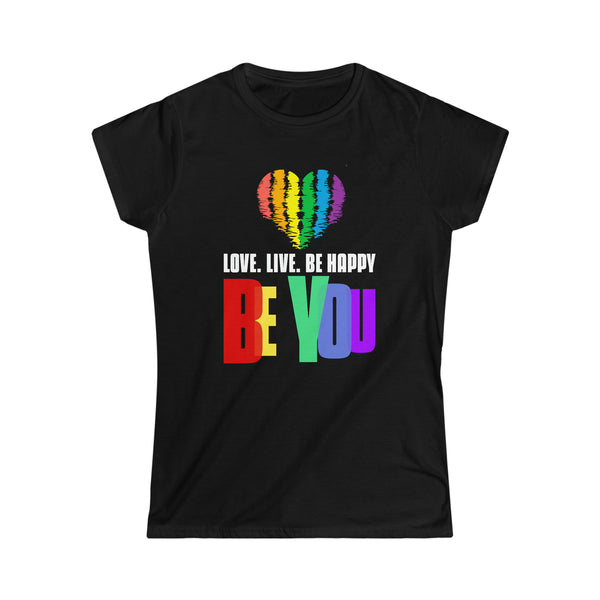 Pride Shirt Women Men LGBTQ Rainbow Shirt Be You LGBT Womens T Shirts