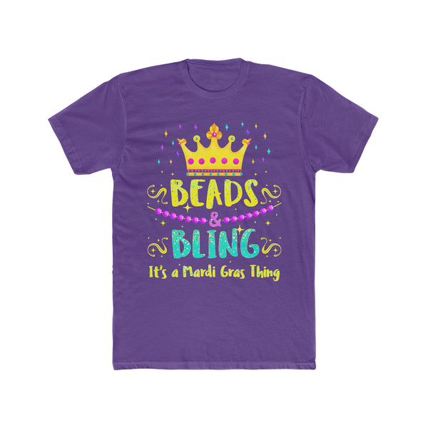 Mardi Gras Shirt for Men Beads and Bling It's Mardi Gras Shirt New Orleans Mardi Gras Outfit for Men