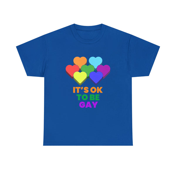 It's OK to Be Gay Pride Month Pride Day Rainbow Lesbian Gay Plus Size Shirts for Women