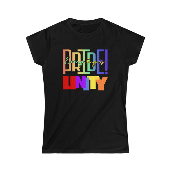 Unity LGBT Flag Lesbian Gay Pride Month Rainbow Transgender Womens T Shirts