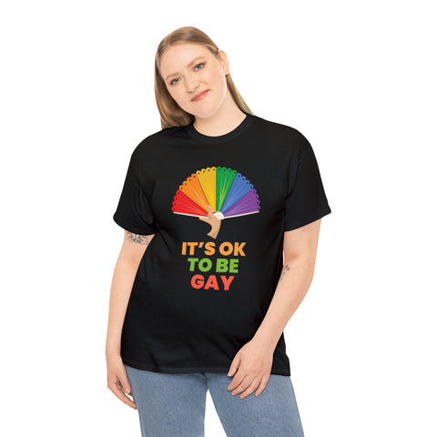 It's OK to Be Gay Genderqueer Pride Day Rainbow Lesbian Gay Plus Size Tops for Women