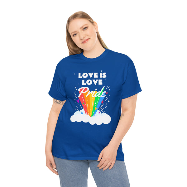 Love is Love Gay LGBTQ Flag Gay Lesbian Pride Month Rainbow Plus Size Tops for Women