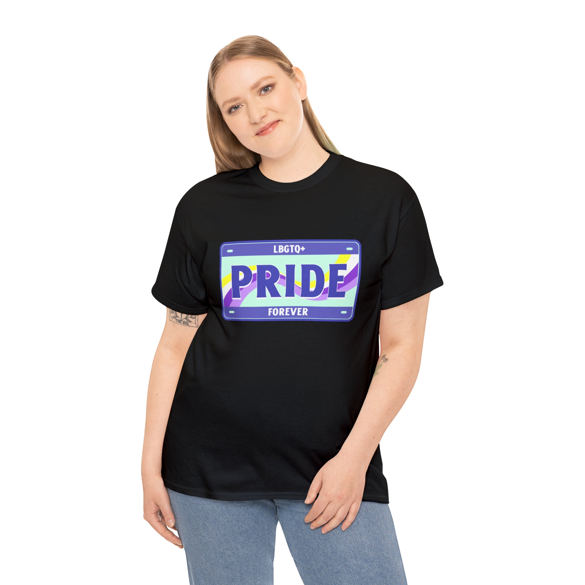 LGBTQ+ Forever LGBT Flag Gay Pride Month Lesbian Transgender Womens Plus Size Tops